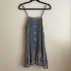 Spell and the Gypsy Blue/Green mini dress. M
